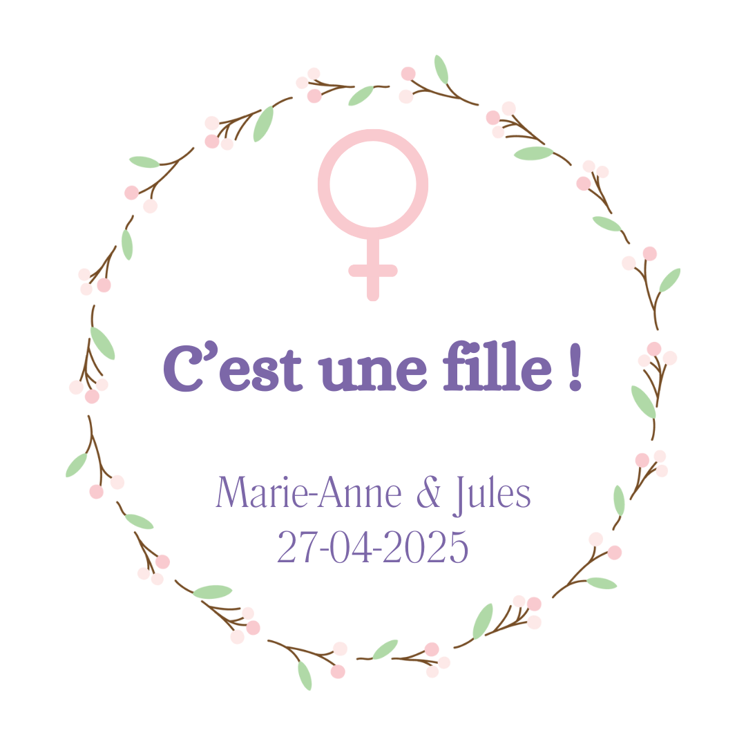 Bougie événement - Fille - Pot bouchon métallique