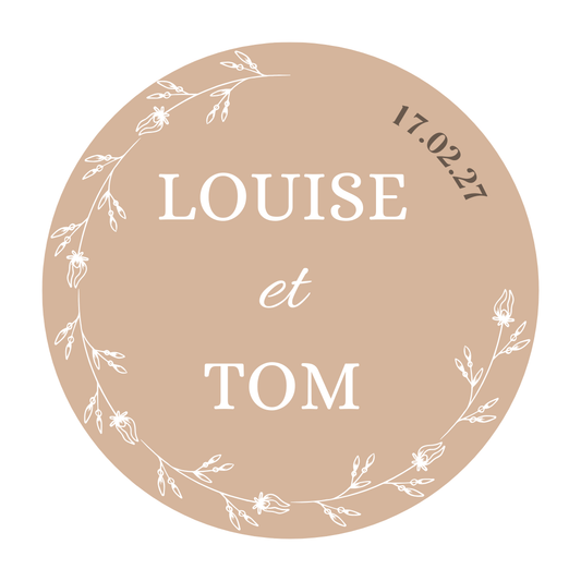 Bougie événement - Louise & Tom - Pot bouchon liège