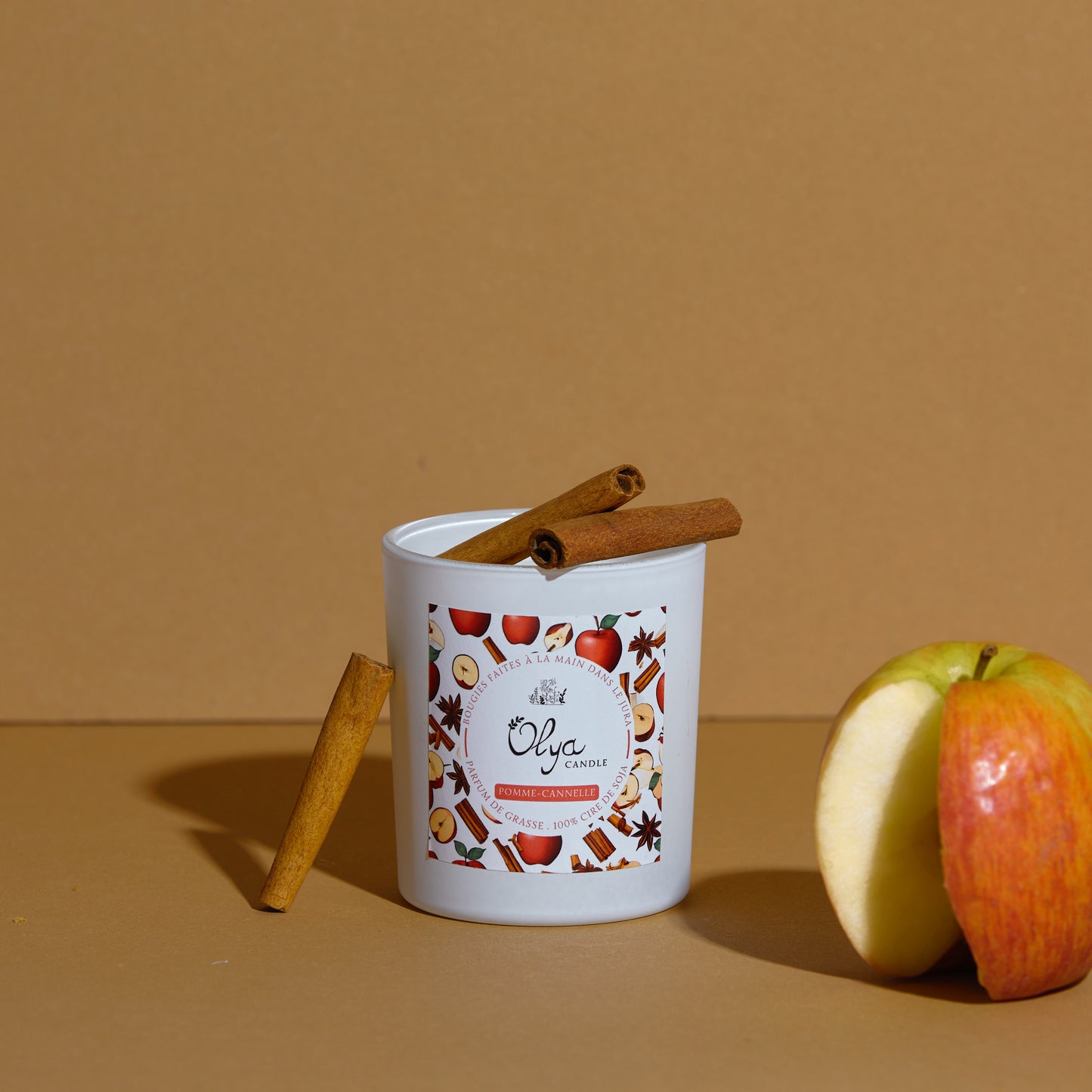 Pomme/Cannelle - bougie artisanale parfumée 180g